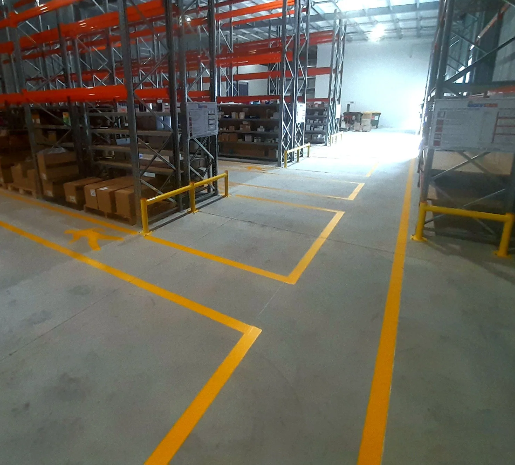 Warehouse safety walkways and forklift lanes installed in East Tamaki.