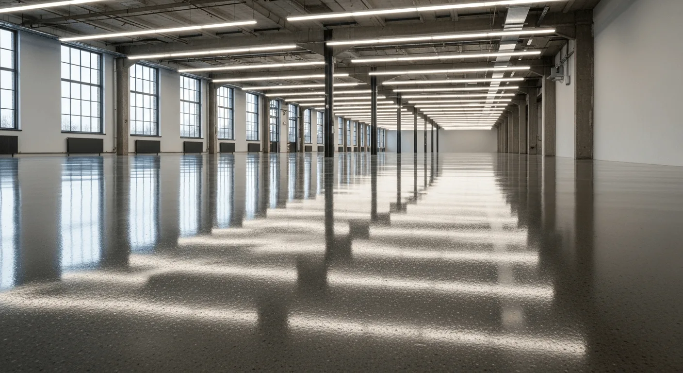 Protective concrete floor coating
